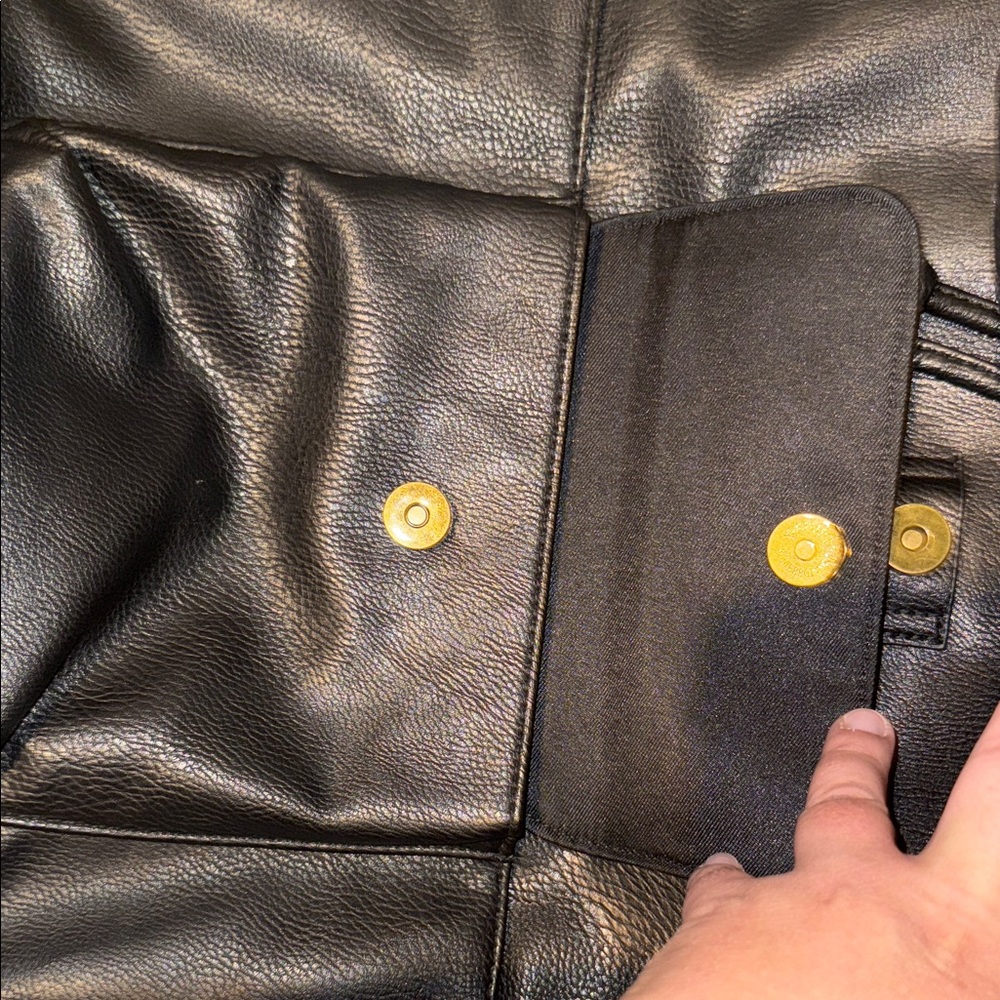 Black Leather Backpack - Picture 4 of 4